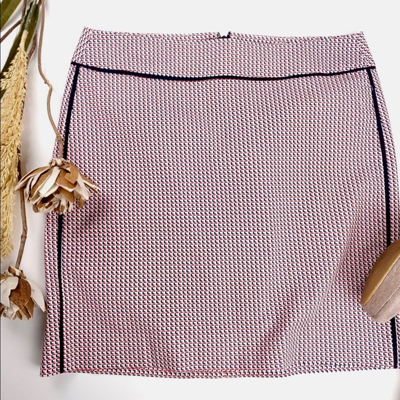 Ann Taylor Mini Micro Career to Cocktail Mid Waist Geometric Print Skirt… - Picture 3 of 12